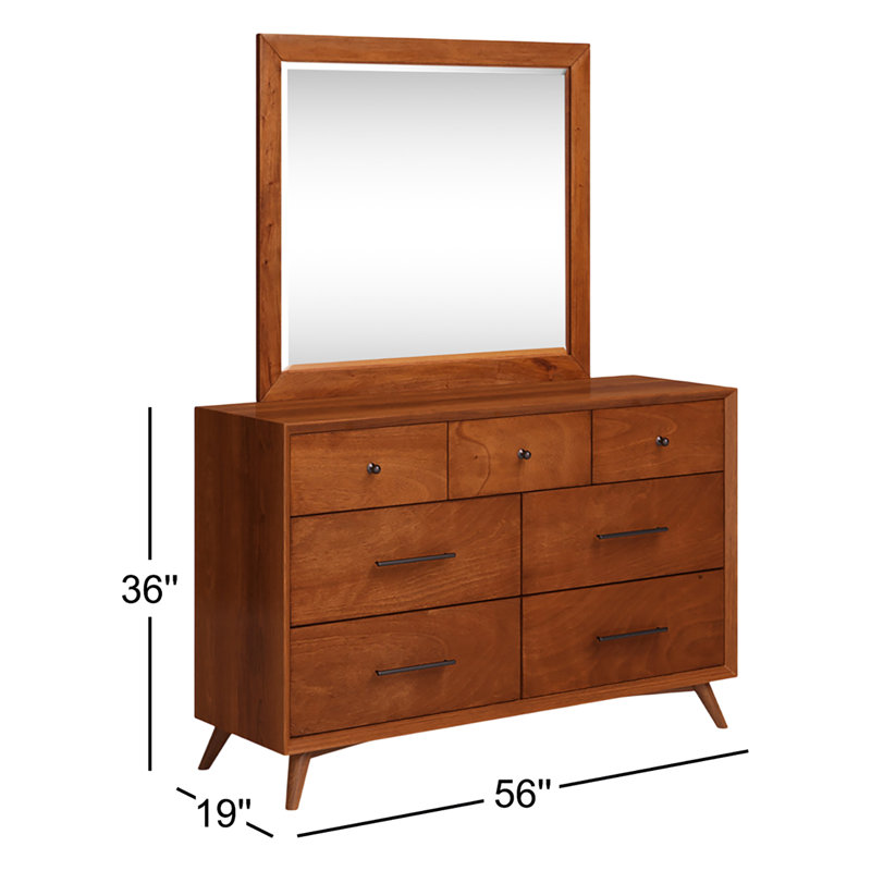 Commode 7 tiroirs avec miroir Williams, Gland
