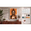 Buddha in Orange Modern - Wrapped Canvas-682152076-682152066