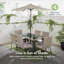 Alba 6 - Person Patio Dining Set Umbrella Hole Included Rectangular Table