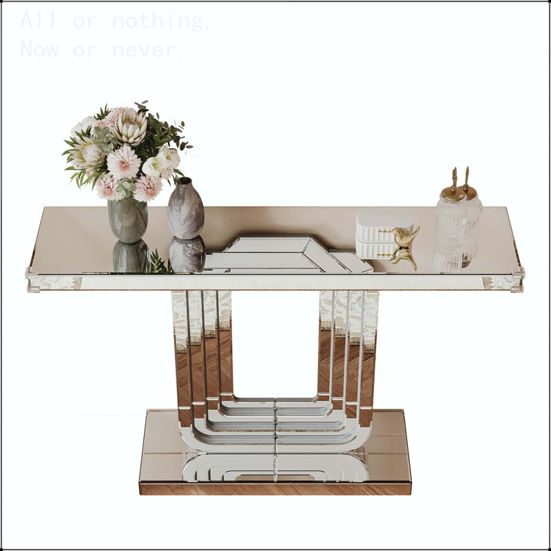 Table d'entrée pleine grandeur à miroir, Base en U