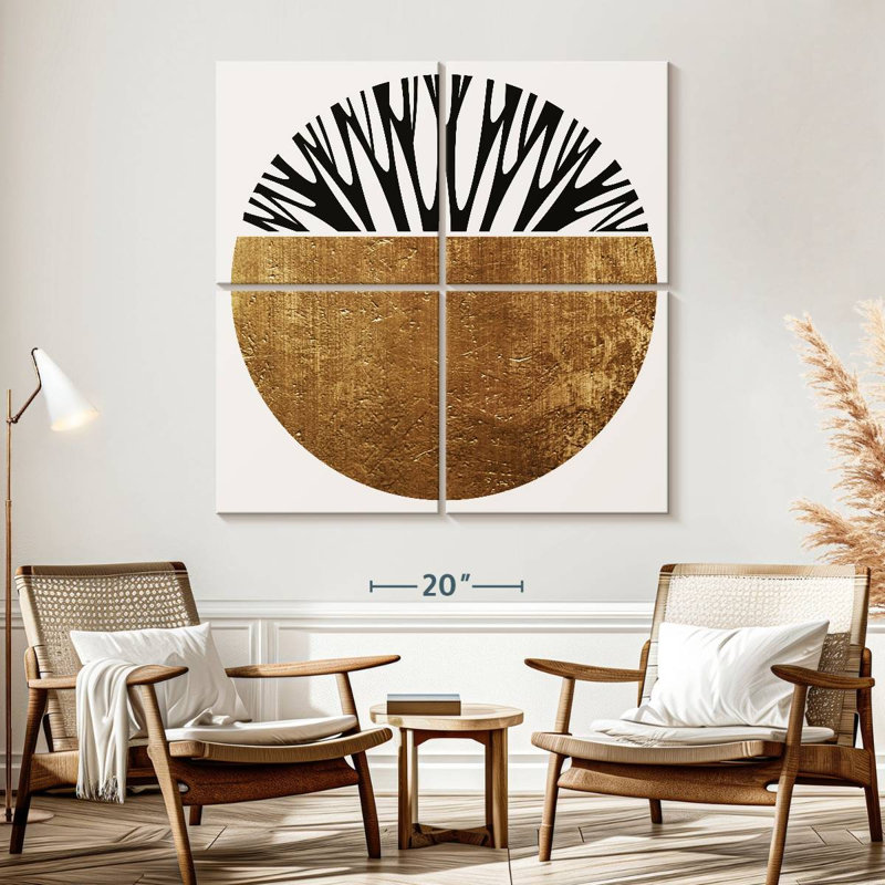 Abstractika - Gold, 57" H x 57" W