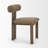 Ardith Curve Open Back Cream Chenille Tripod Frame Dining Chair-686184567