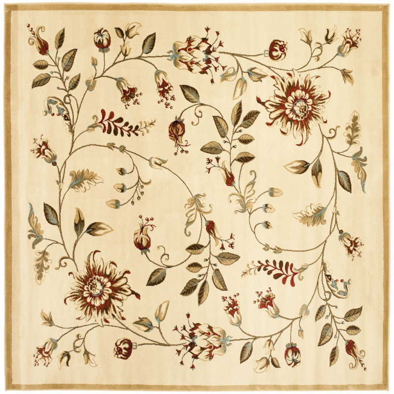Carolane Performance Floral Rug, Square 6'7"