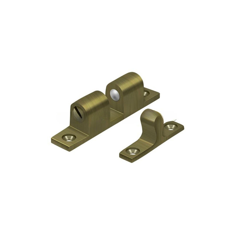 Deltana BTC20CR003 Ball Tension Catch 2-1/4" x 1/2" in PVD Polished Brass, Antique Brass, 58" H x 13" W x 13" D