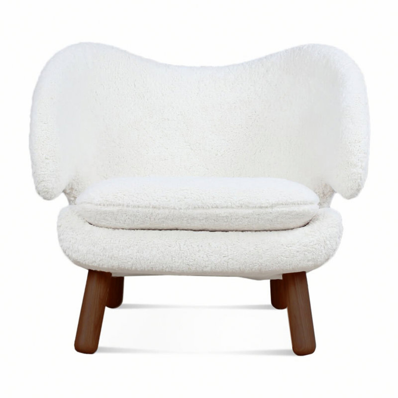 Chaise d'appoint avec pieds en bois massif