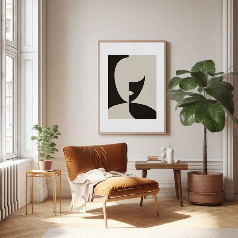 Abstract Face Print 3, 30cm H x 21cm W