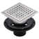 4.33'' Square Grid Shower Drain With Flange