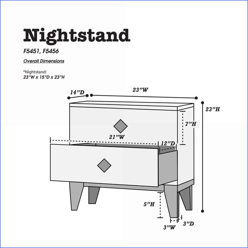 Rustic Cream Oak Nightstand with Faux Marble Top