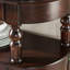 Console demi-cercle en bois massif brun noisette-718113908