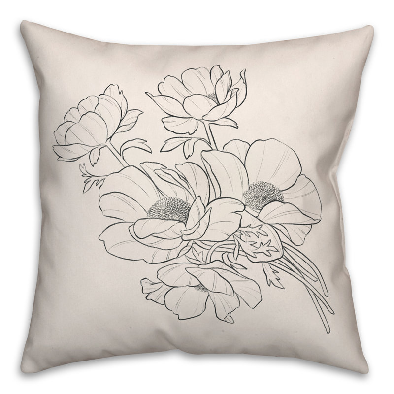 Floral Throw Pillow