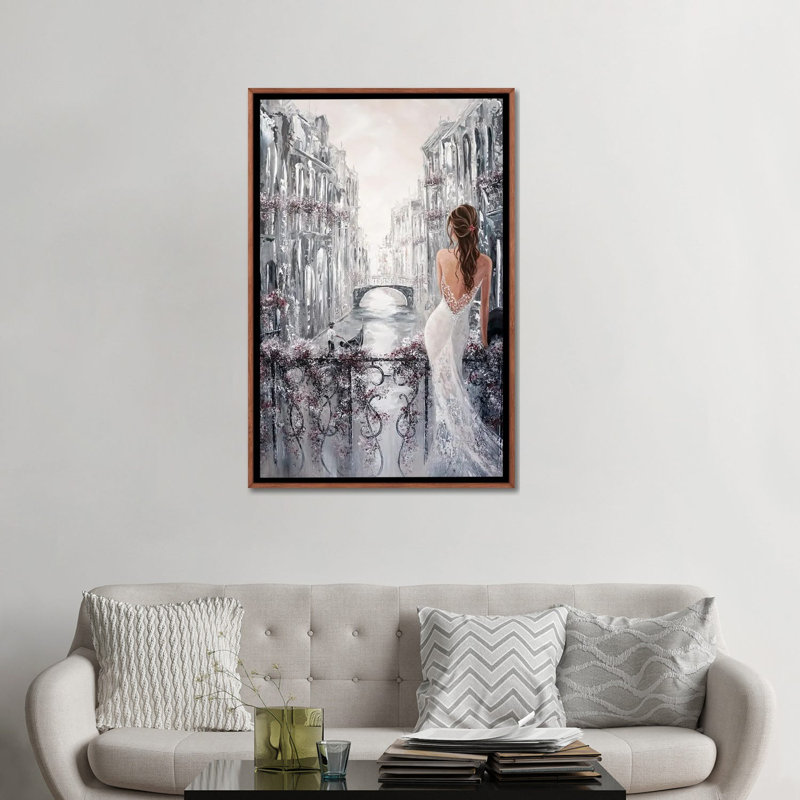 Sweet Aroma, Venice Charm - reproduction d'art murale - toile encadrée, Brun, H 48 po x l 32 po