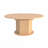 Round Dining Table 4-6 Person Wooden Bump Texture Base Family Gathering