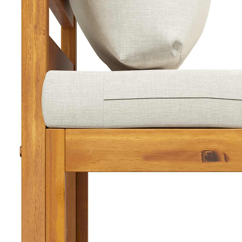 Patio Chair with Cushions, Cream