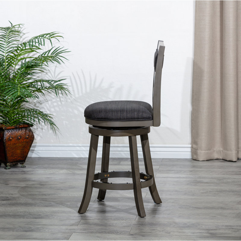 Tabouret pivotant à hauteur de bar, Gris, Gris