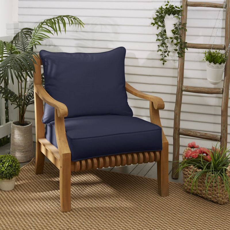 Coussin de méridienne intérieur / extérieur Rivah, 5'', Spectrum Indigo Sunbrella® Plainweave, l 22,5 po x P 22,5 po
