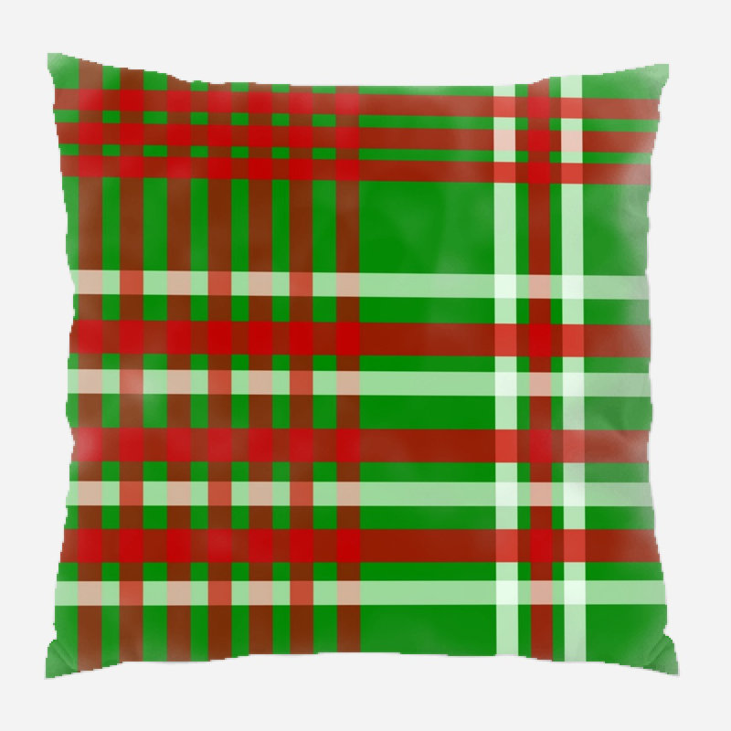 Christmas Geometric Microsuede Reversible Throw Pillow