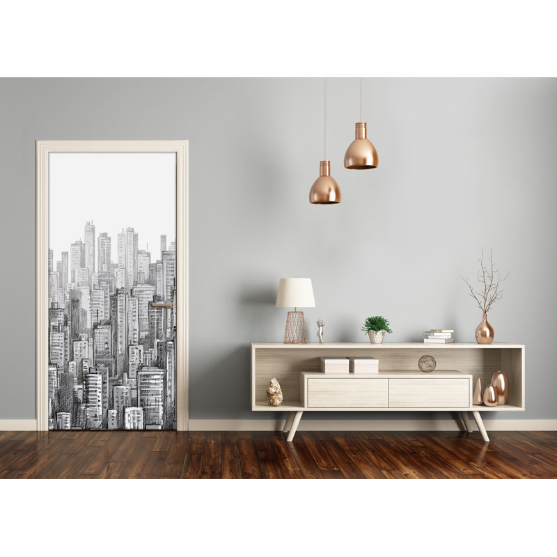 Skyscraper Door Decal