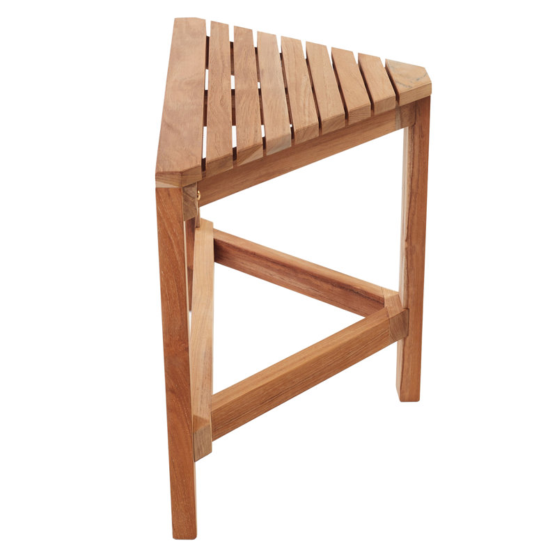 23.5'' W Teak Corner Shower Bench