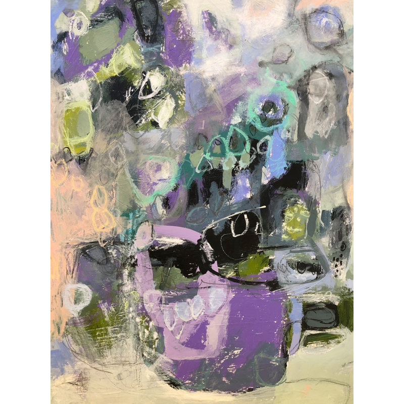 Purple Maze Print by Elizabeth Chapman, 21.25" H x 17.25" W x 0.875" D