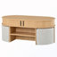 Table basse ovale avec 4 tabourets