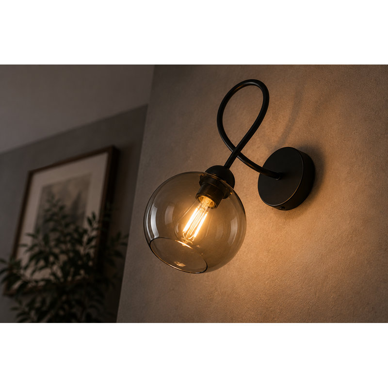 Wall Sconce, Grey/Smoky