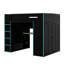 Full Size Wood Loft Bed With Desk,Wardrobe,Ample Storage Space,And RGB LED Light-590255917