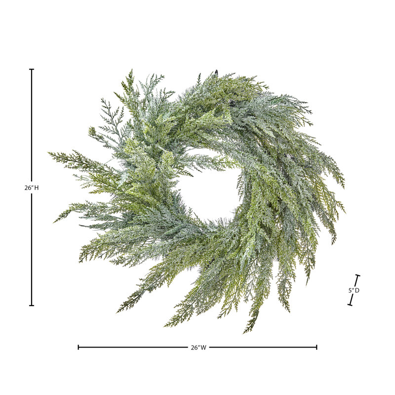 Couronne de cèdre glacé 26 po, 26"