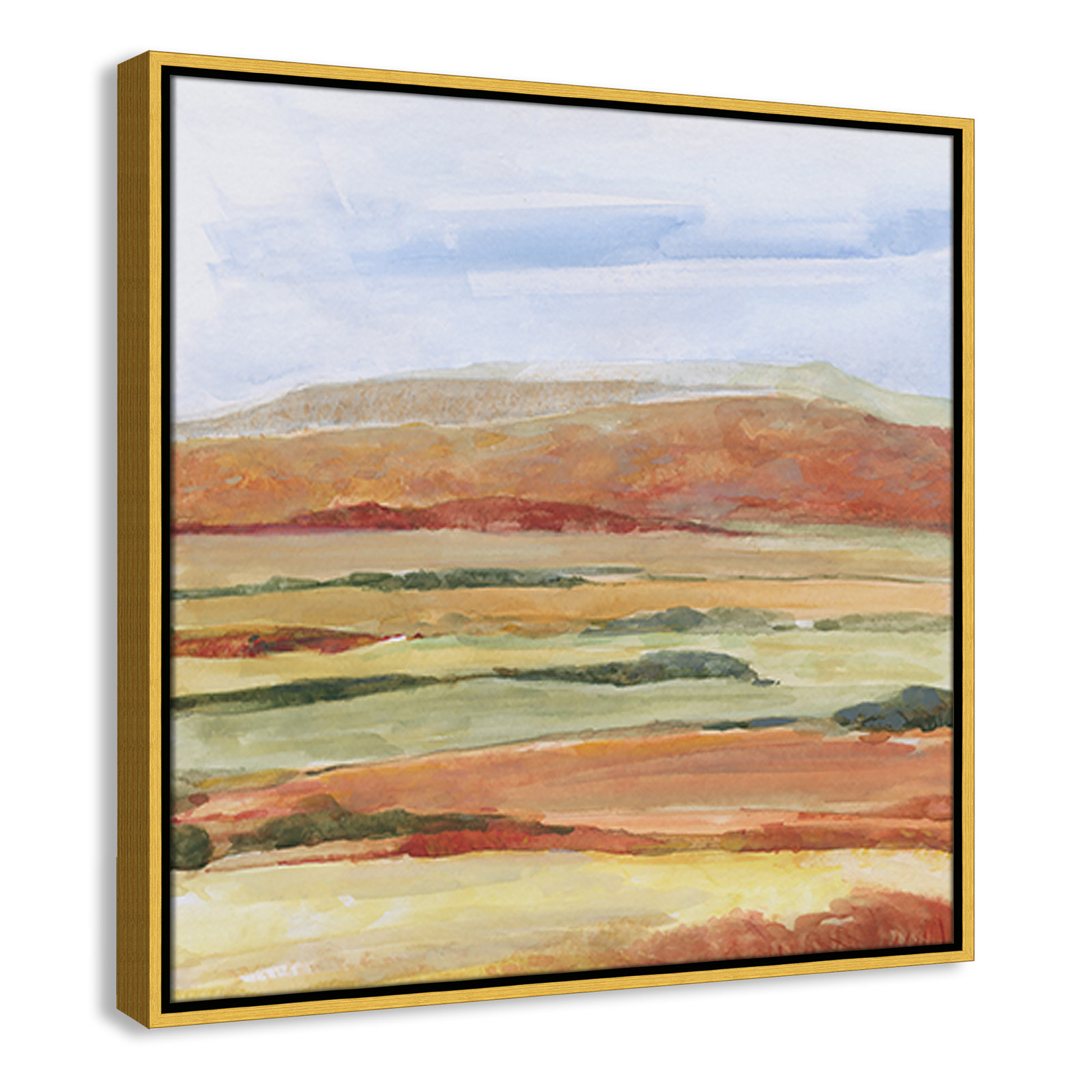 Damali "Sedona Magic" Print by Sally Swatland, 25.5" H x 25.5" W x 2" D, Gold