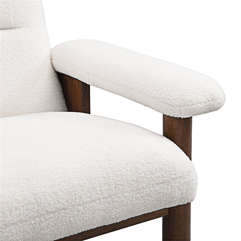 Fauteuil d'appoint rembourré avec repose-pieds
