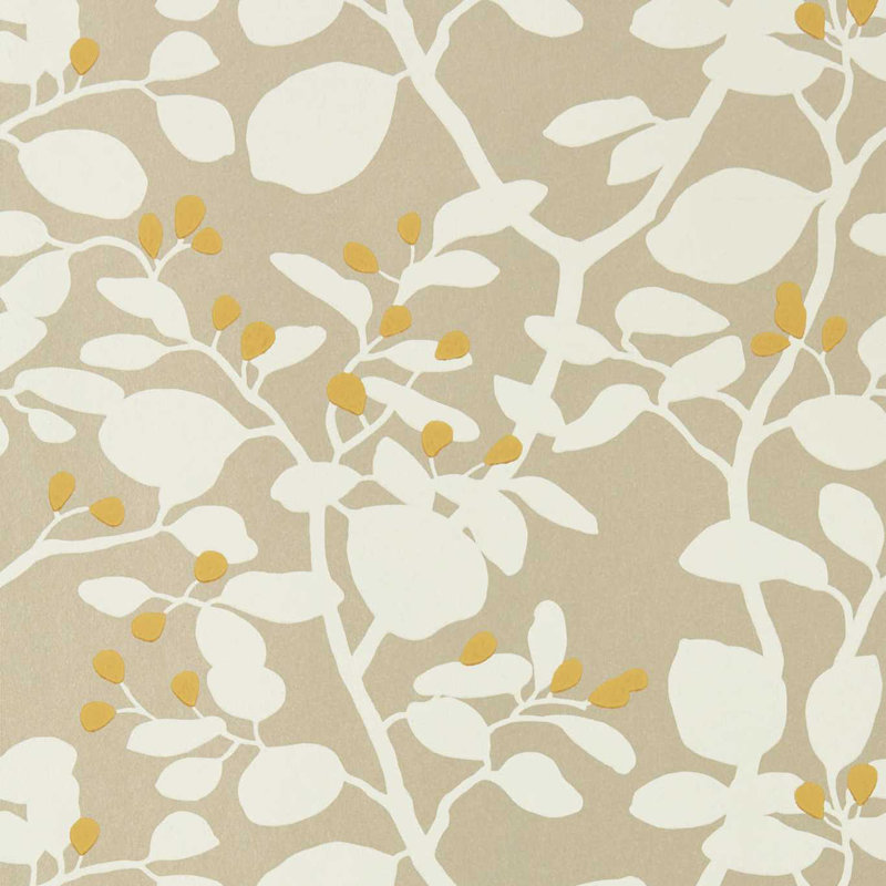 Ardisia 10.05m x 52cm Wallpaper Roll, Soft Focus/Oyster/Gold