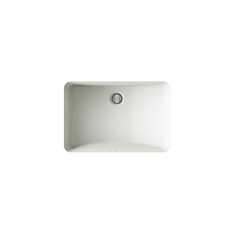 Ladena Vitreous China Rectangular Undermount Bathroom Sink, Dune
