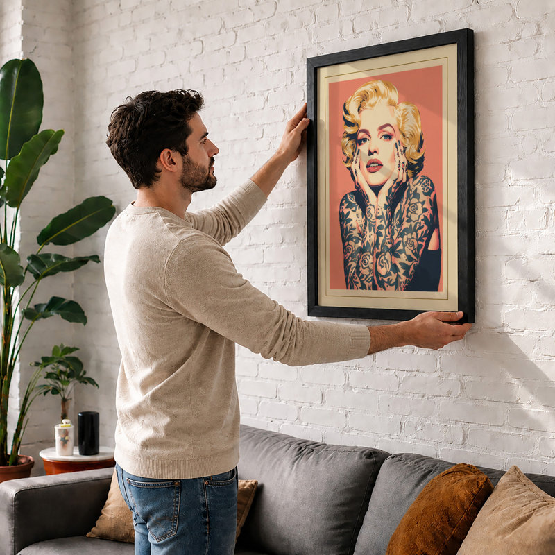 Platinum Confidence Pop Art - Framed Print, A3 - 42.0 x 29.7 cm, White