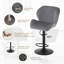 Walla Swivel Upholstered Adjustable Height Counter Stool with Metal Frame-2049850435