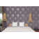 Lustre Metallic 3D Embossed Damask Wallpaper Roll
