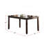 Ensemble de salle à manger décontracté moderne 6 pièces ensemble table à manger 4X chaises et un banc en bois d'hévéa et placages de bouleau finition espresso-725592525