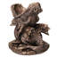 Figurine bougie chauffe-plat dragon 5,31 pouces en polyrésine