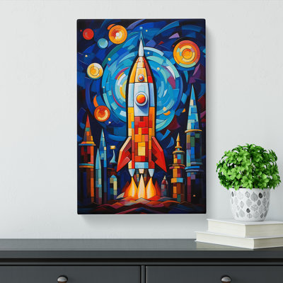 Rocket Cubism - Wrapped Canvas