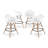 Modholic Eiffel Counter Stool With Arms, White-71243327