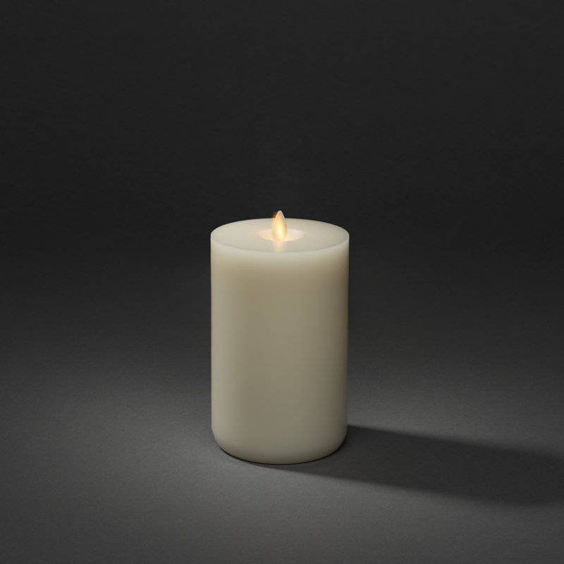 Vanilla Scented Flameless Pillar Candle, 18.2cm x 9.6cm