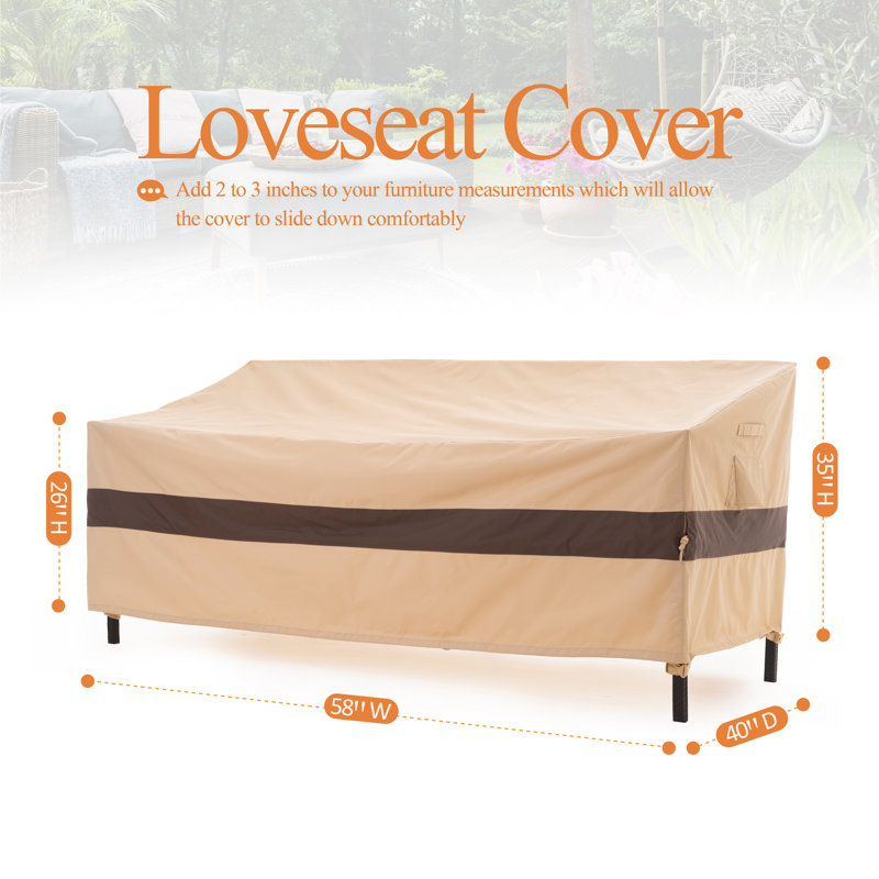 Housse pour canapé d'extérieur imperméable de qualité supérieure: tissu dernier cri anti-déchirure, garantie de 3 ans