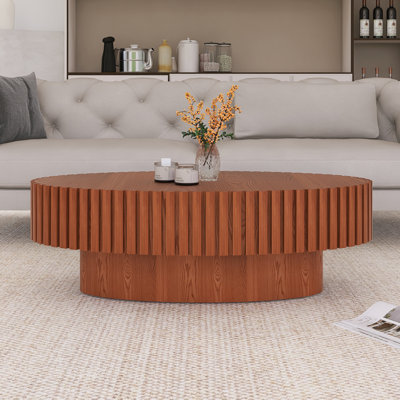 Table basse ovale en bois pour le salon