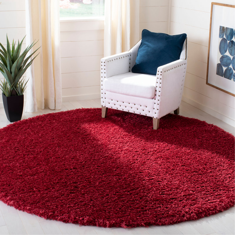 Tapis à poils longs Madrid 200, Rond 5 pi 3 po