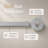 Adjustable Single Curtain Rod with Circle Finials - Grey (50-82 inches)-35540394