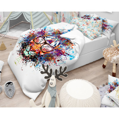 Colourful Tiger Duvet Cover Set
