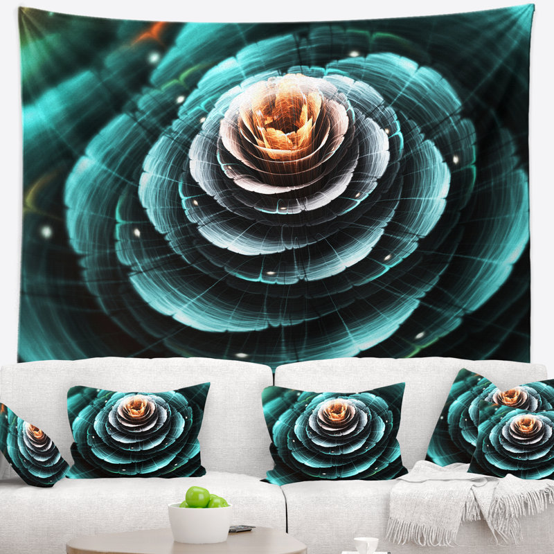 Tapisserie florale, H 50 po x l 60 po
