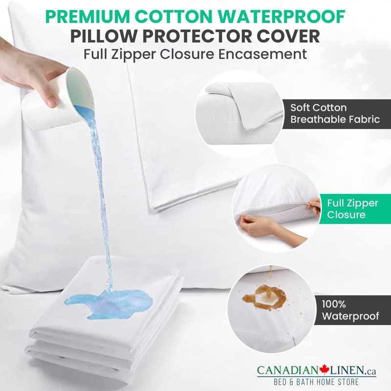 Housse de coussin en coton imperméable, Standard