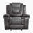  Lenhof 40" Transitional Premium Faux Leather Glider Reclining Chair with Gentle Gliding Motion & Tab Pull Recline-2000627374