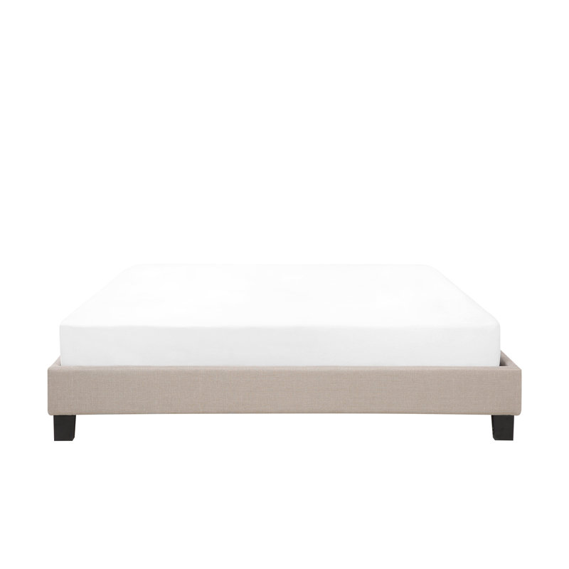 Kirkham Upholstered Bed, Beige, European Kingsize (160 x 200cm)
