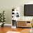 44.49" Slim AV Media Stand Game Console Stand, Media Storage Cabinet With 2 Built-In Drawers And 3 Hooks, Game Console Storage Cabinet For PS5 And Xbox