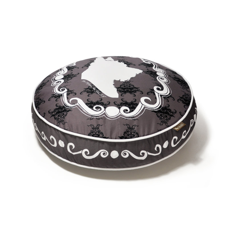 Victorian Cameo Round Dog Pillow Bed, Medium (36" W x 36" D x 4.5" H)